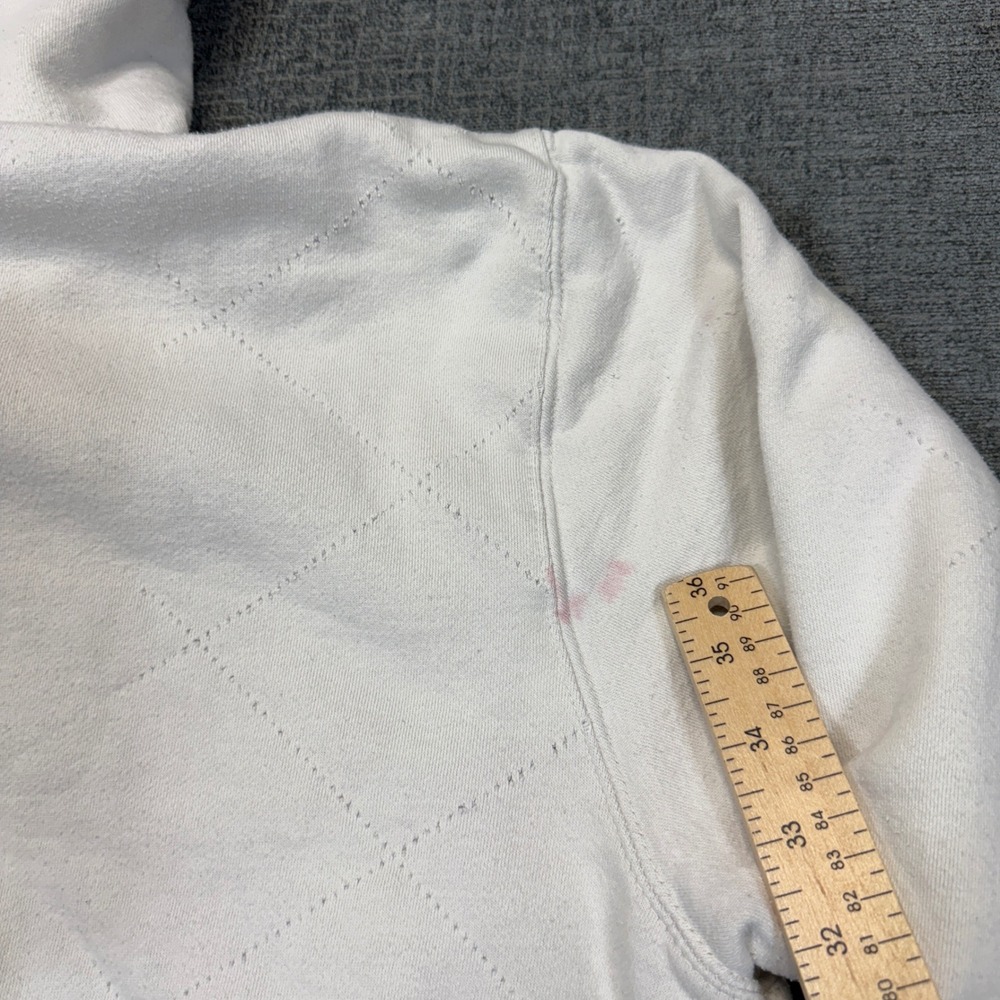 Billabong Sweatshirt Mens XXL Paisley Lined Full Zip Hoodie Cream Quilted Y2K - Picture 14 of 14